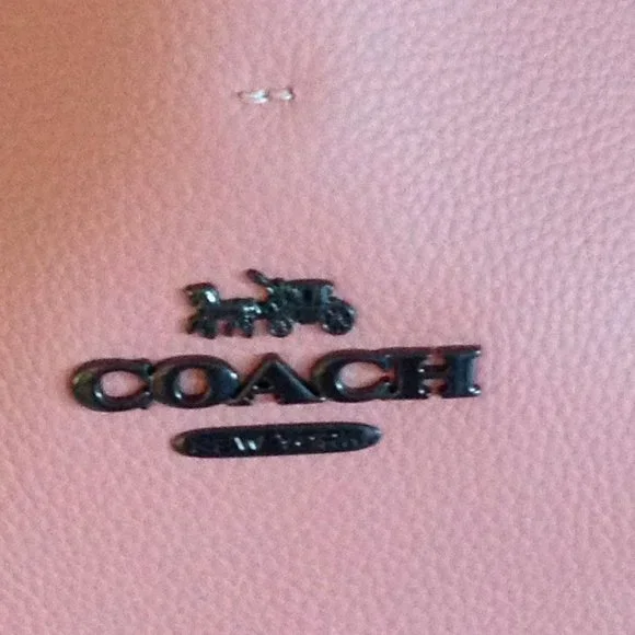 Coach Petal Pebble Leather Hudson Tote In Petal Barbiecore - Picture 5 of 13